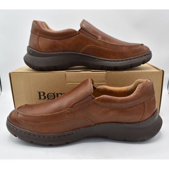 Born Mens Size 10 Cambridge British Tan Leather Loafers Shoes main image 8